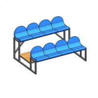 Трибуна для зрителей на 8 мест (цвет черный) Dinamika ZSO-004254