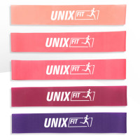 Резинки для фитнеса UnixFit LBU5PCSPK 5 цветов, розовый, сиреневый