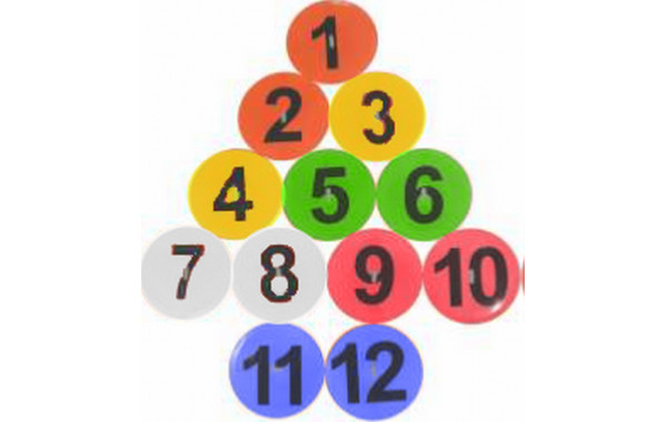 Набор маркеров с номерами, 12 шт Atemi AMC-BA02 6 цветов 600_380