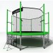 Батут i-Jump Classic 8FT 244 см с нижней сетью и лестницей зеленый 75_75