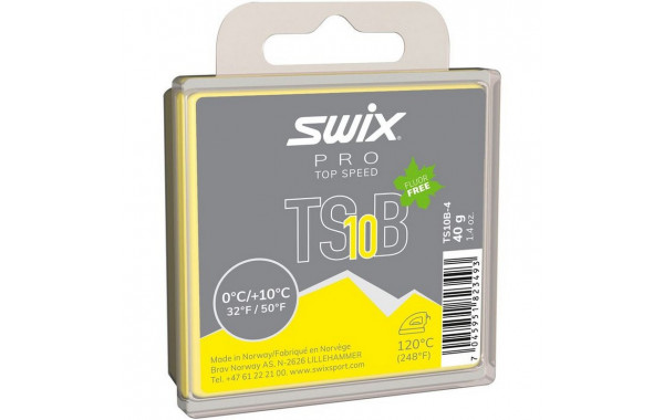 Парафин углеводородный Swix TS10 Black (0°С +10°С) 40 г TS10B-4 600_380