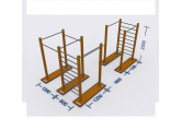 Комплекс турников со шведскими стенками Hercules W-4.5 3841
