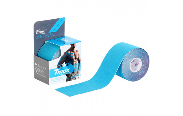 Тейп кинезиологический Tmax Synthetic Blue 5 см x 5 м 423327 голубой 600_380