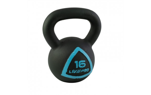 Чугунная гиря 16кг Live Pro Solid Cast Iron Kettlebell LP8041-16 600_380