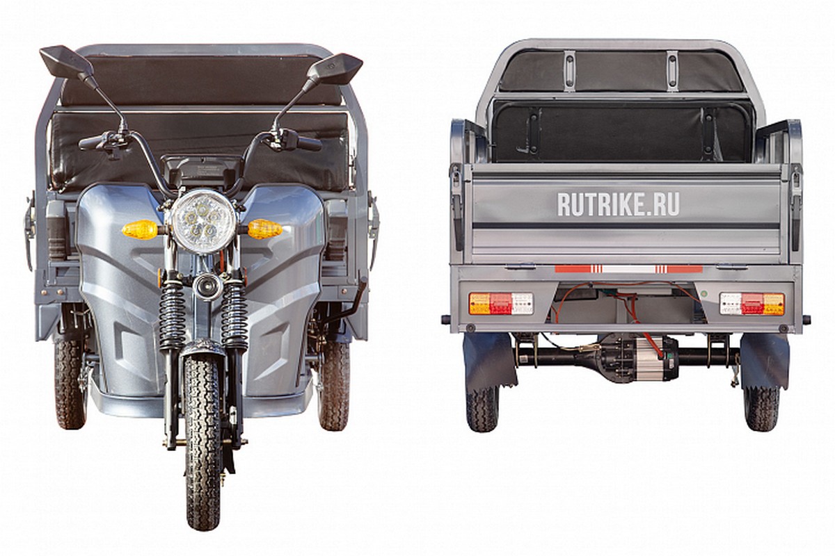 Грузовой электротрицикл RuTrike Мастер 1500 60V1000W 024452-2814 черный матовый 1200_800