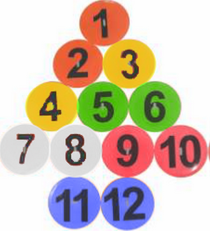 Набор маркеров с номерами, 12 шт Atemi AMC-BA02 6 цветов 726_800