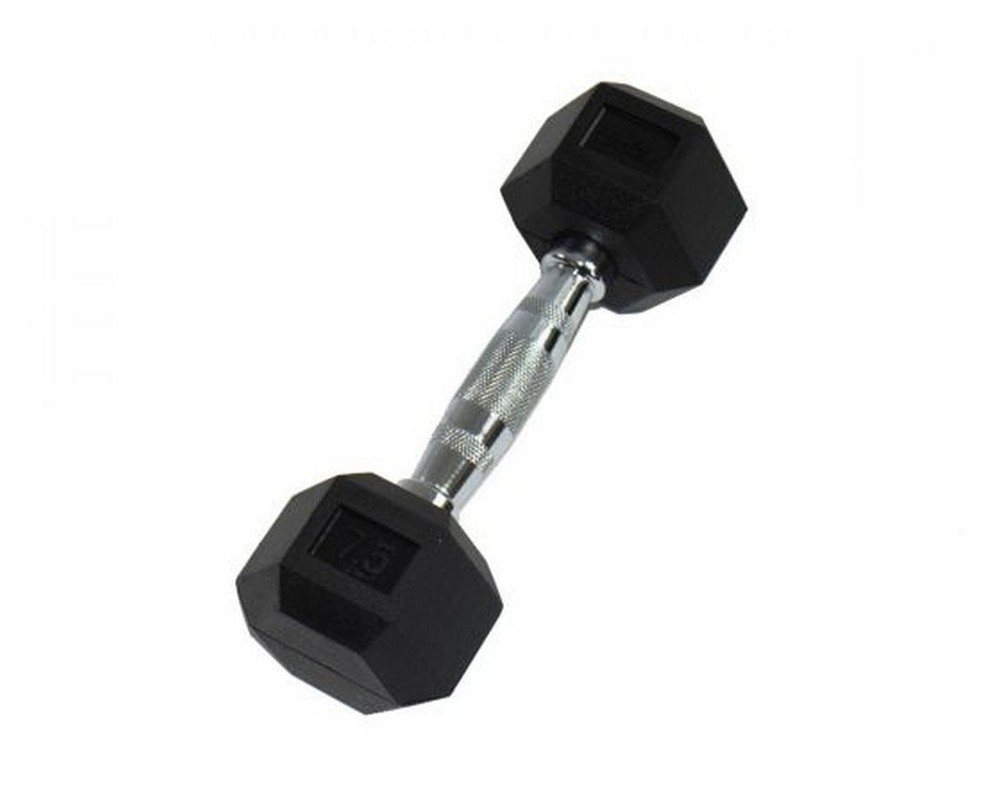 Гантель 40кг Perform Better Rubber Encased Hex Dumbbells 4137-40\BK-40-00 1000_800