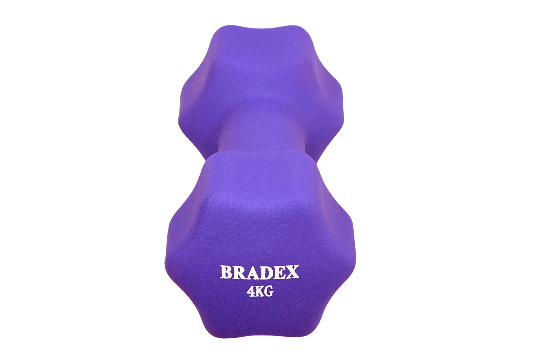 Гантели неопреновые, 4 кг Bradex SF 0544 фиолетовая 1800_1200