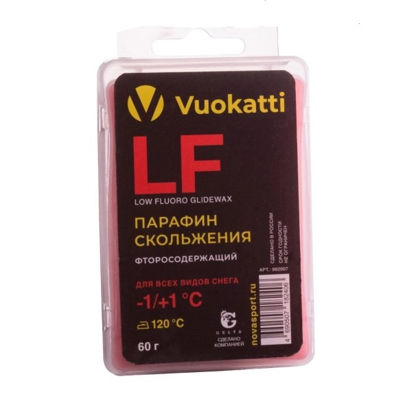 Парафин Vuokatti LF -1°С/+1°С Для всех типов снега 60г 590_587