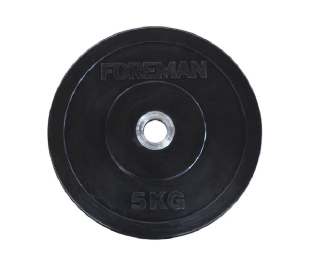 Диск бампированный обрезиненный Foreman D50 мм 5 кг FM/BM-5 черный 640_547