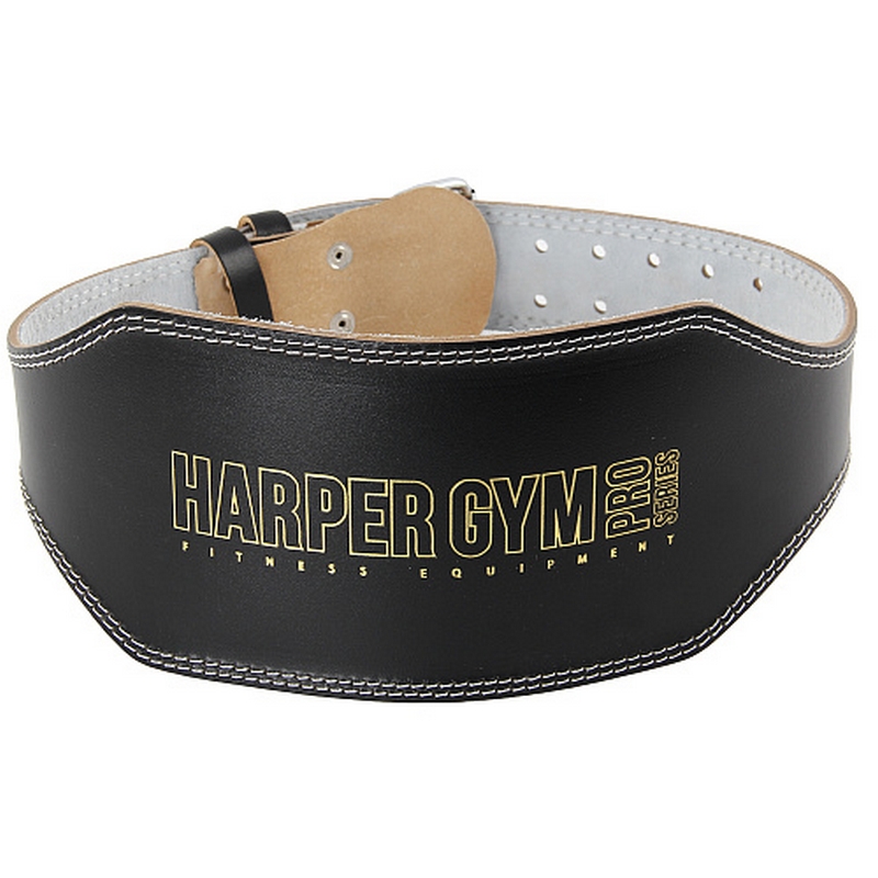 Пояс для тяжелой атлетики усиленный (широкий) Harper Gym Pro Series JE-2622HG черный 800_800