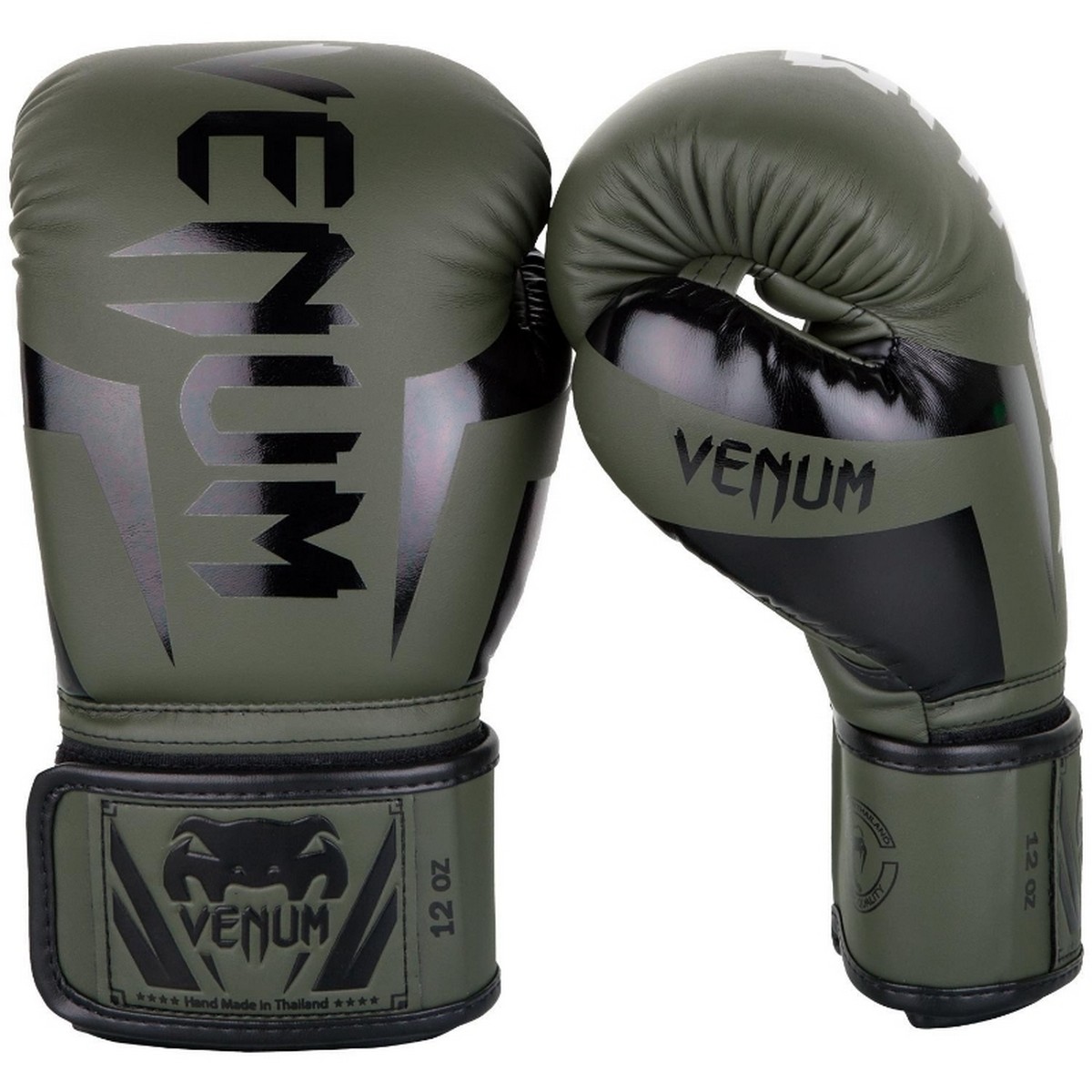 Перчатки Venum Elite 1392-200-14oz хакки\черный 1200_1200