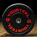 Диски для штанги YouSteel HI-TEMP 25кг с цветными вкраплениями 120_120