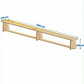 Скамейка гимнастическая 3000мм (щит дерево) ножки дерево Dinamika 120_120