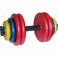 Гантель разборная 30 кг MB Barbell Диски обрезиненные, цветные 120_120